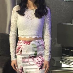 Two piece prom dress